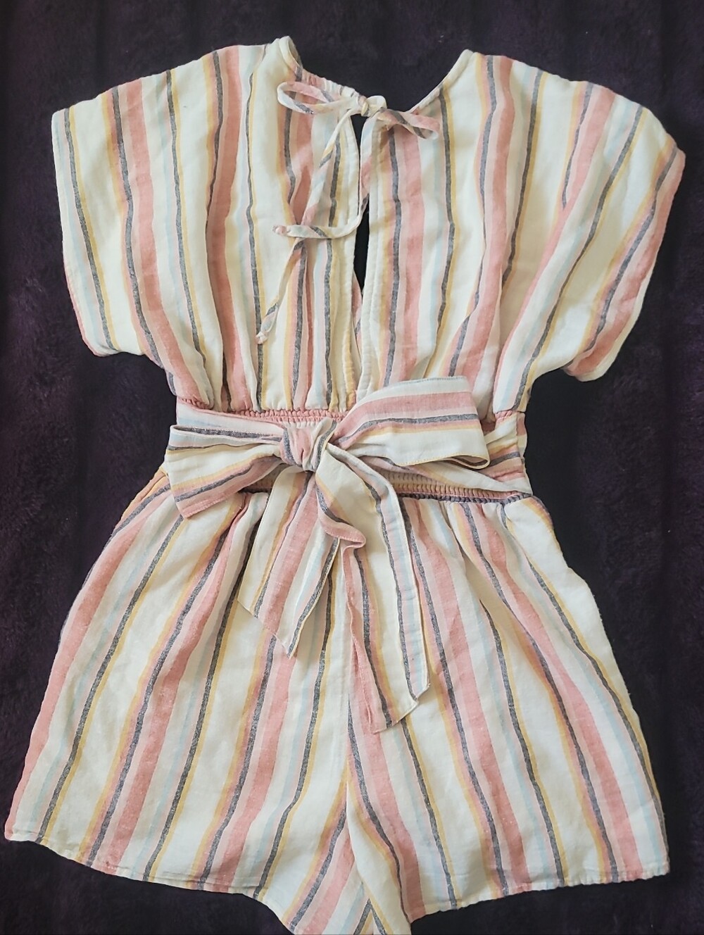 American Eagle Outfitters Pastel Striped Romper